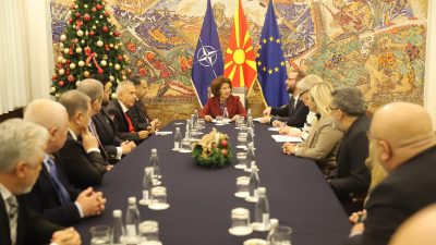 Kuzey Makedonya'nın başkenti Üsküp'te Küresel Gazeteciler Konseyi (KGK) heyeti olarak