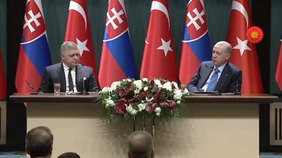 Cumhurbaşkanı Recep Tayyip Erdoğan, Slovak Cumhuriyeti Başbakanı Robert Fico ile