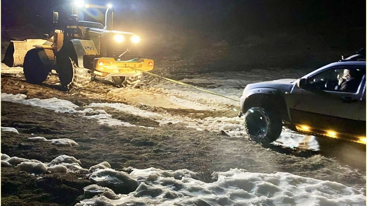 Antalya Alanya'nın Gökbel ve Çayarası Yayla yollarında etkili olan kar