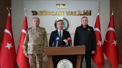 Erzincan Valisi Hamza Aydoğdu, İl Emniyet Müdürü Zafer Baybaba ve