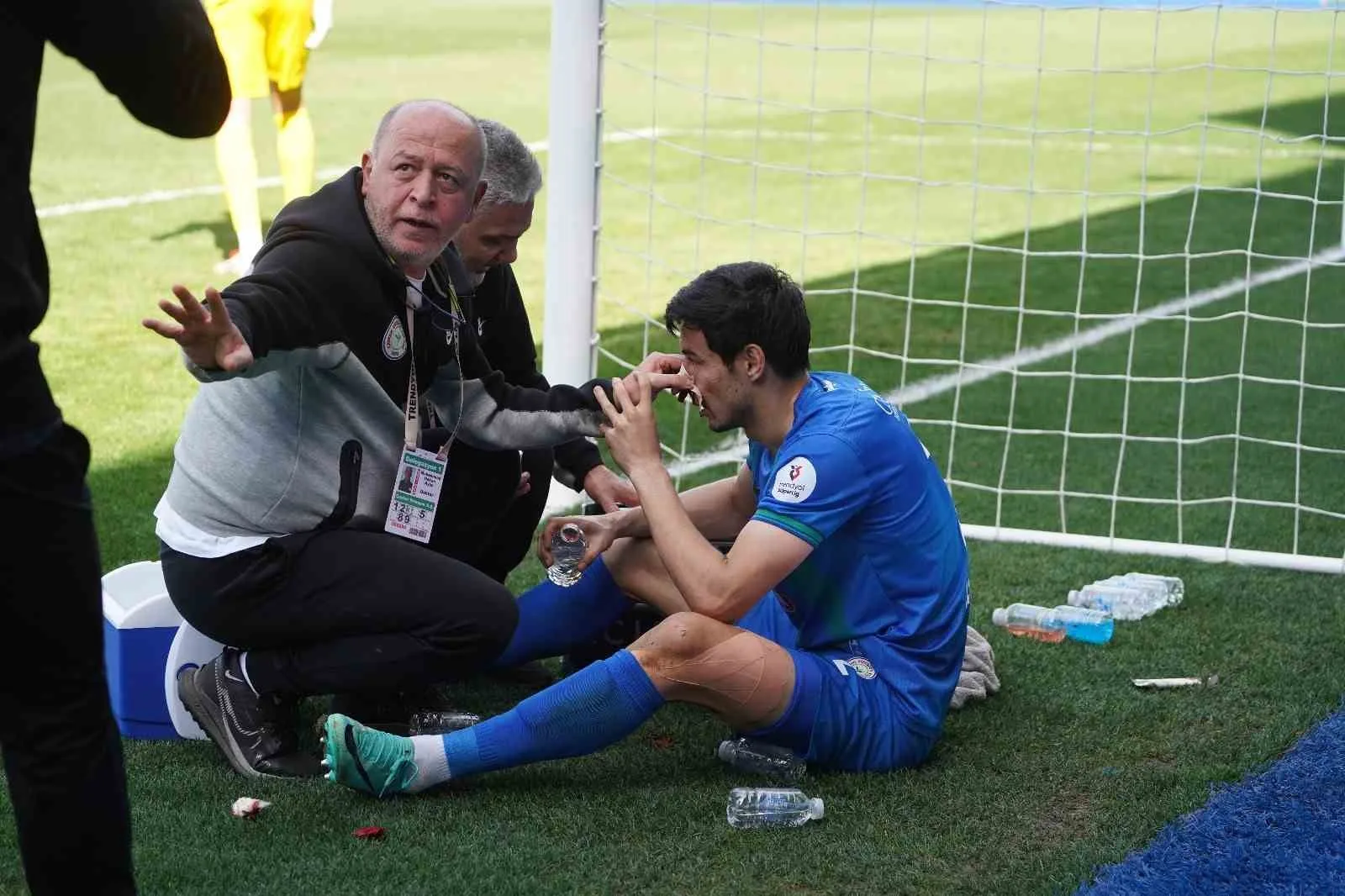 Çaykur Rizespor'un futbolcusu Khusniddin Alikulov'un Bodrum FK maçında yaşadığı sakatlık