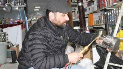 Samsun’un Çarşamba ilçesinde uzun yıllardır bakırcılık yapan Uğur Pehlivan, sektörü