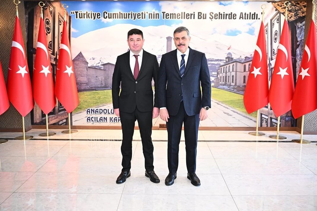 Erzurum Valisi Mustafa Çiftçi, Azerbaycan Cumhuriyeti Kars Başkonsolosu Zamin Aliyev'i