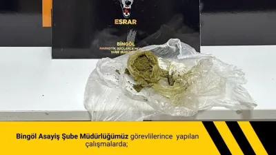 Bingöl'de polis operasyonunda 28.50 gram uyuşturucu ele geçirilirken, 2 kişiye