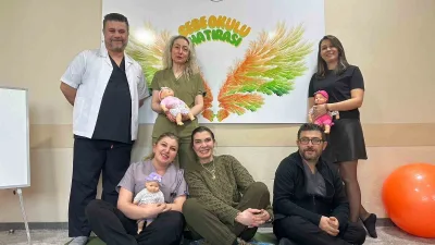 Özel Buhara Hastanesi'nde açılan Gebe Okulu, anne ve baba adaylarının