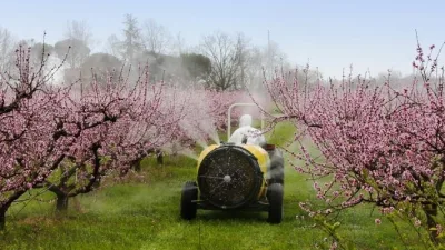 Bayburt'taki üreticilere meyve bahçelerinde hastalık, zararlı ve yabancı ot mücadelesinin