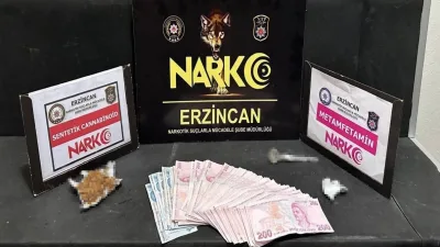 Erzincan'da Narkotik Suçlarla Mücadele Şube Müdürlüğü tarafından uyuşturucu ticareti ve