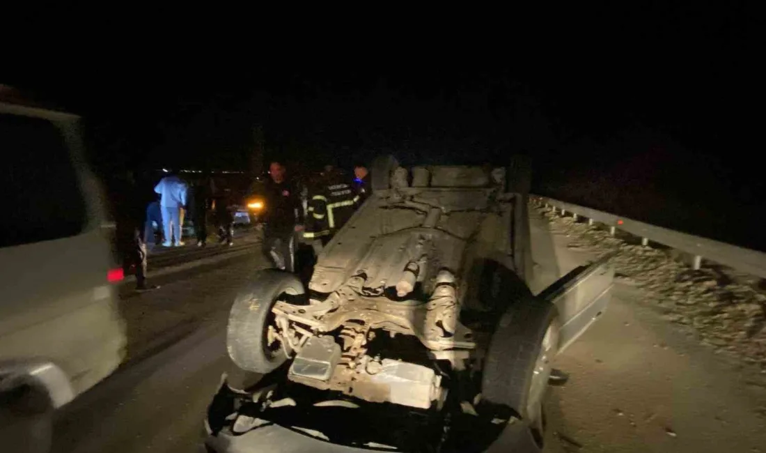 Erzincan'da gece saatlerinde Ekşisu yolu üzerinde meydana gelen trafik kazasında