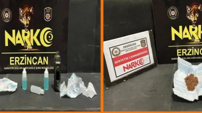 Erzincan'da yapılan operasyonda S.B., A.S. ve F.K. isimli 3 şüpheli