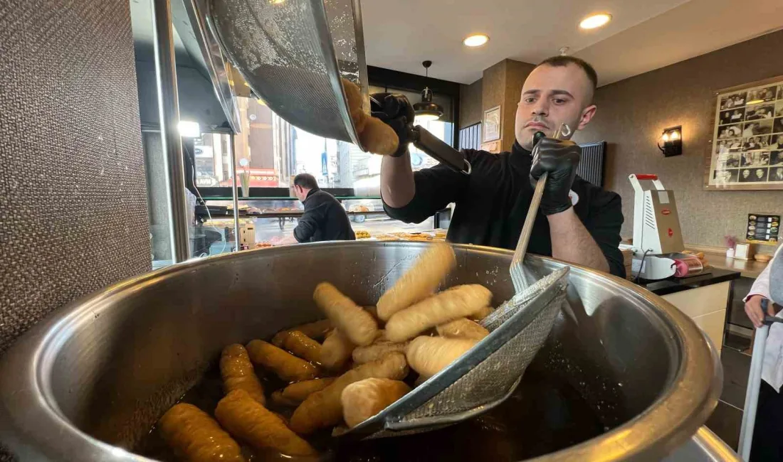 Erzurum'da Ramazan ayında popüler olan kadayıf dolması, içine ceviz konularak