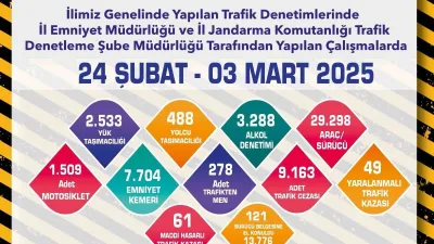 Eskişehir'de polis ve jandarma ekipleri 29 bin 298 araç ve