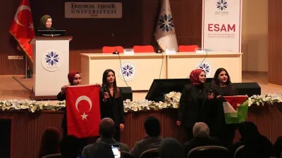 Erzurum Teknik Üniversitesi tarafından düzenlenen "Gazze: Maziden İstikbale" adlı panele,