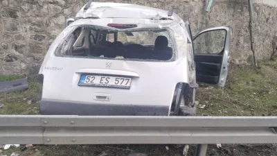 Gümüşhane'de Ali Altun yönetimindeki aracın takla atması sonucu meydana gelen