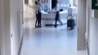 Sivas'taki Numune Hastanesi'nde, bir hasta yakınının soluk borusuna cisim kaçması