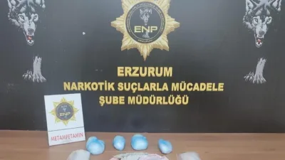 Erzurum'da narkotik köpeği Hera tarafından bulunan 14 kilo 50 gram