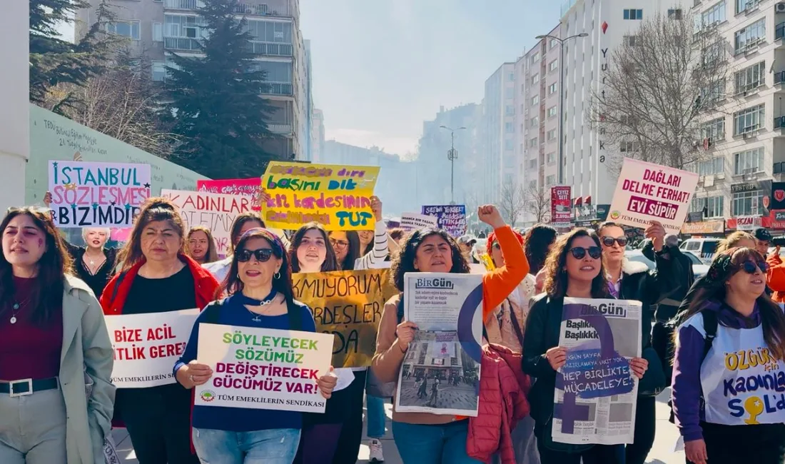 8 Mart Kadınlar Günü’nde Ankara’da kadınlar eşitlik, özgürlük ve dayanışma