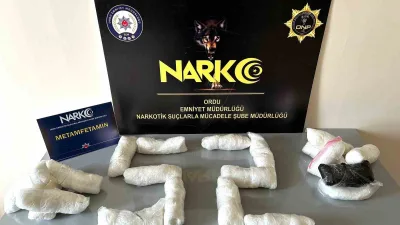 Ordu'da İran'dan aldıkları 9 kilo metamfetamini aracın gizli bölmesine saklayan