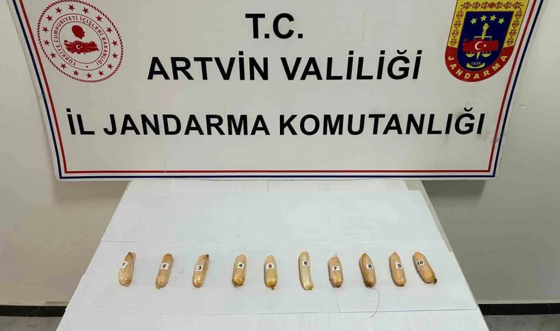 Artvin'de yakalanan İran uyruklu Farshid Rafıeıeınsheykh adlı şüpheli, vücuduna gizlediği