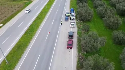 İznik Yenişehir yolu Derbent rampasında hatalı sollamayı önlemek için yapılan