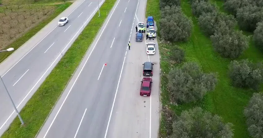 İznik Yenişehir yolu Derbent rampasında hatalı sollamayı önlemek için yapılan