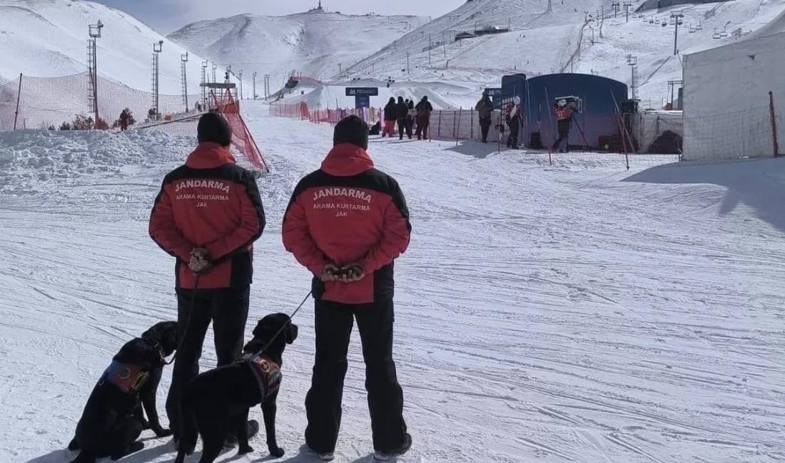 Erzurum'da kayak merkezinde çığ tehlikesi ve güvenlik önlemlerine uymayanlar drone