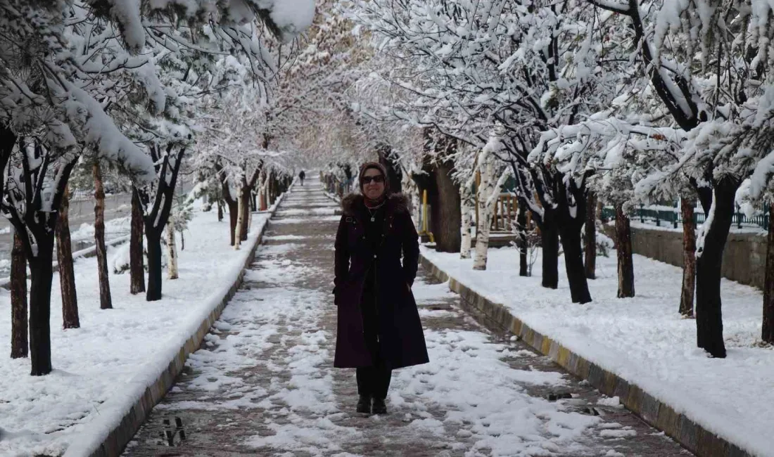 Oltu ilçesi, Mart ayında yoğun kar yağışıyla beyaza büründü. Kar