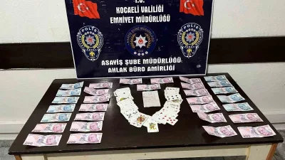 Karamürsel'deki bir iş yerinde kumar oynayan 5 kişiye 46 bin