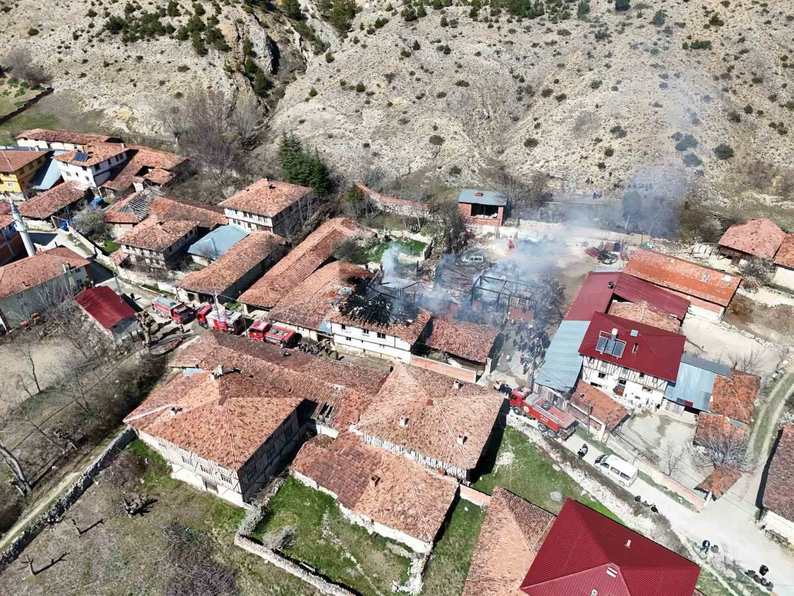 Kastamonu'nun Taşköprü ilçesinde çıkan yangında, Osman Özdemir'e ait evde başlayan