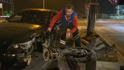 Kocaeli Başiskele'de gece meydana gelen trafik kazasında H.E. isimli kadın