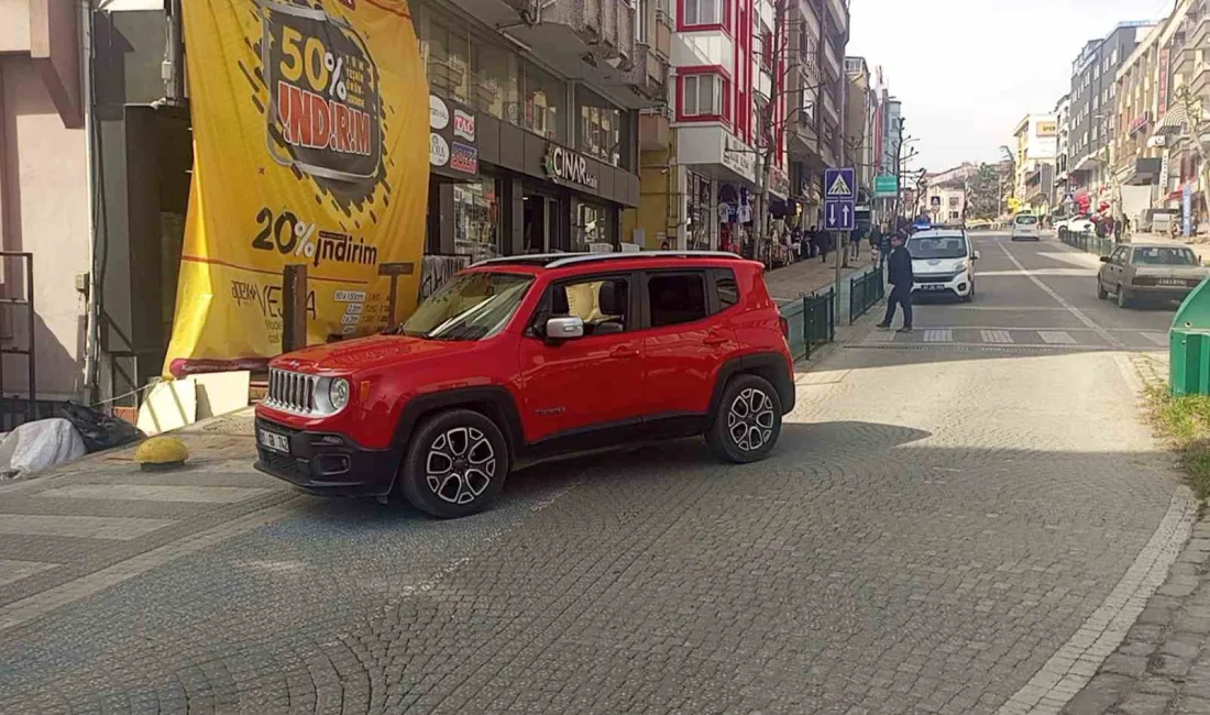 Zonguldak'ın Çaycuma ilçesinde kontrolden çıkan cip, çitlere çarptıktan sonra kayarak