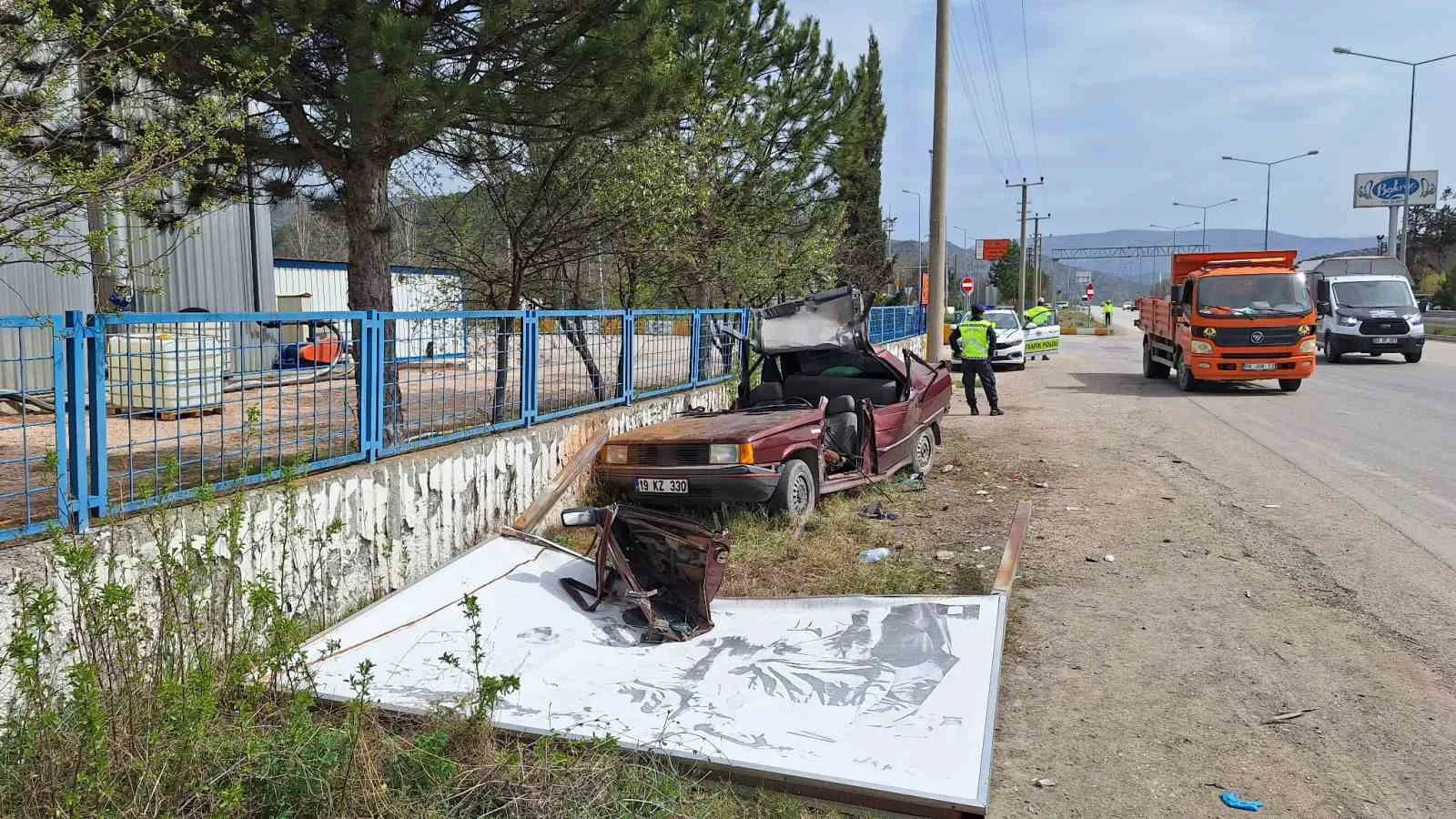 Amasya Suluova yolunda meydana gelen trafik kazasında, Sinan A. yönetimindeki