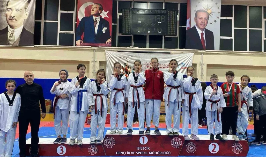 Osmaneli Atatürk Ortaokulu öğrencileri, Bilecik Yıldızlar İl Seçmesi'nde taekwondo branşında