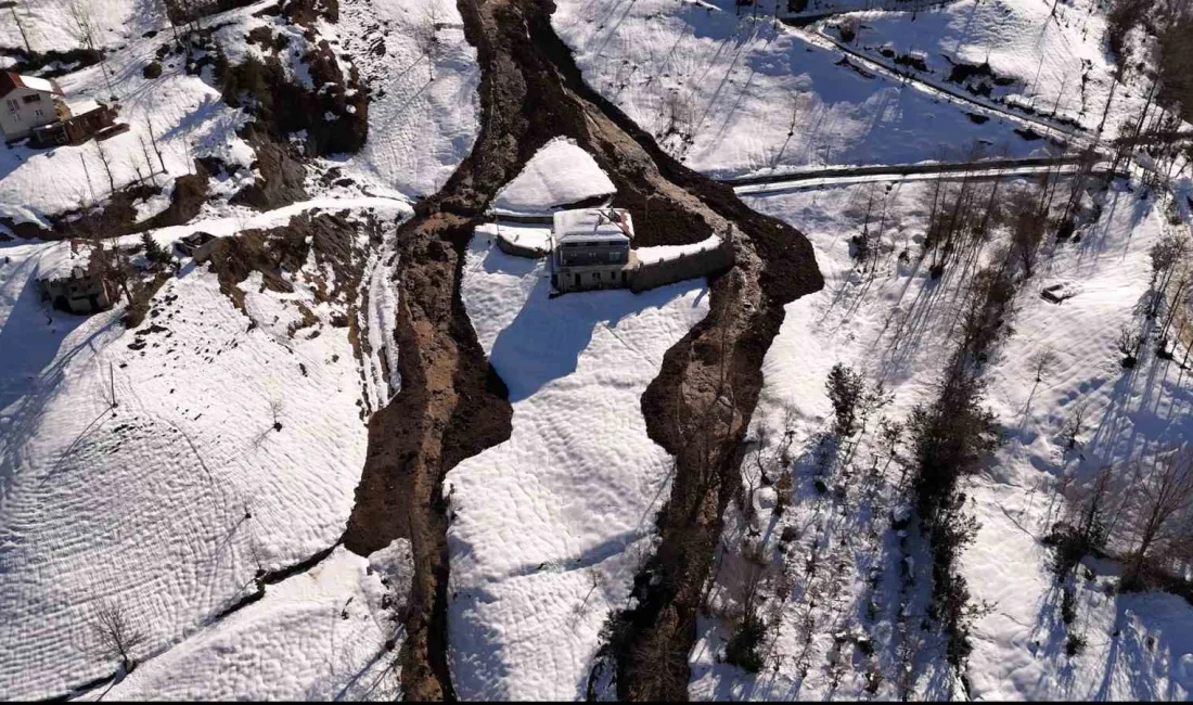 Rize'nin Ardeşen ilçesine bağlı Aşağı Durak köyünde meydana gelen heyelan