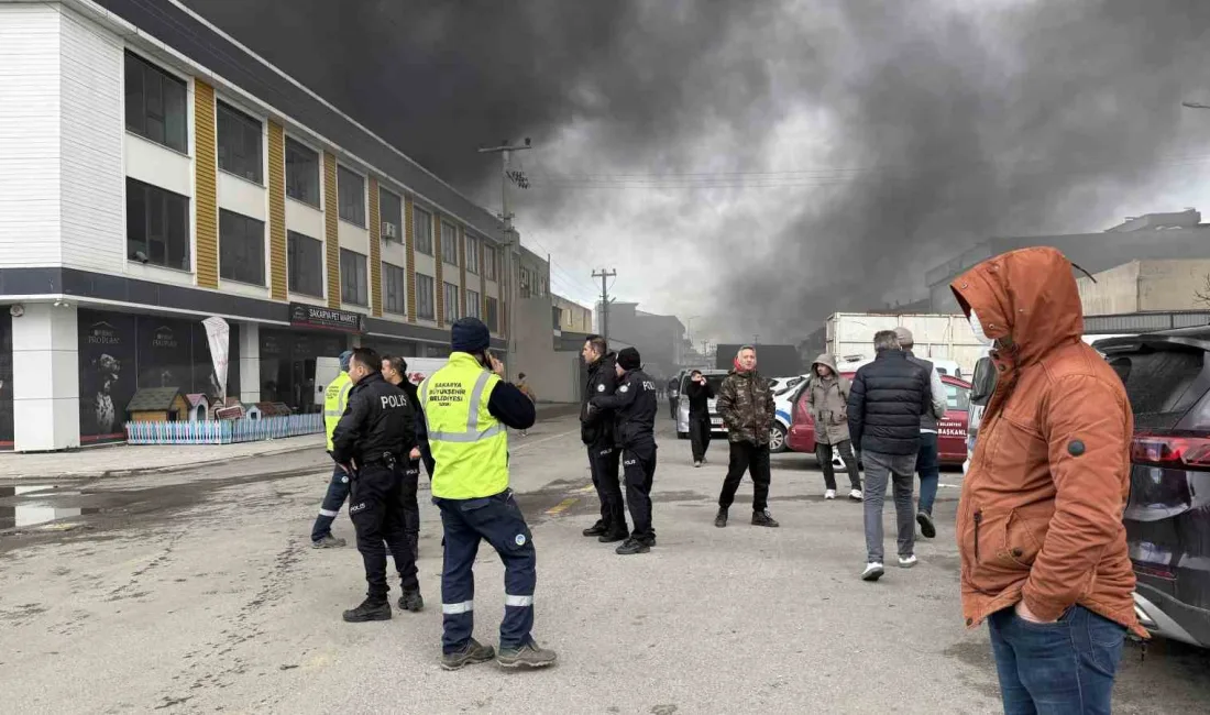 Sakarya'daki ASEM Mobilyacılar Çarşısı'ndaki bir iş yerinde çıkan yangına, bölgeye