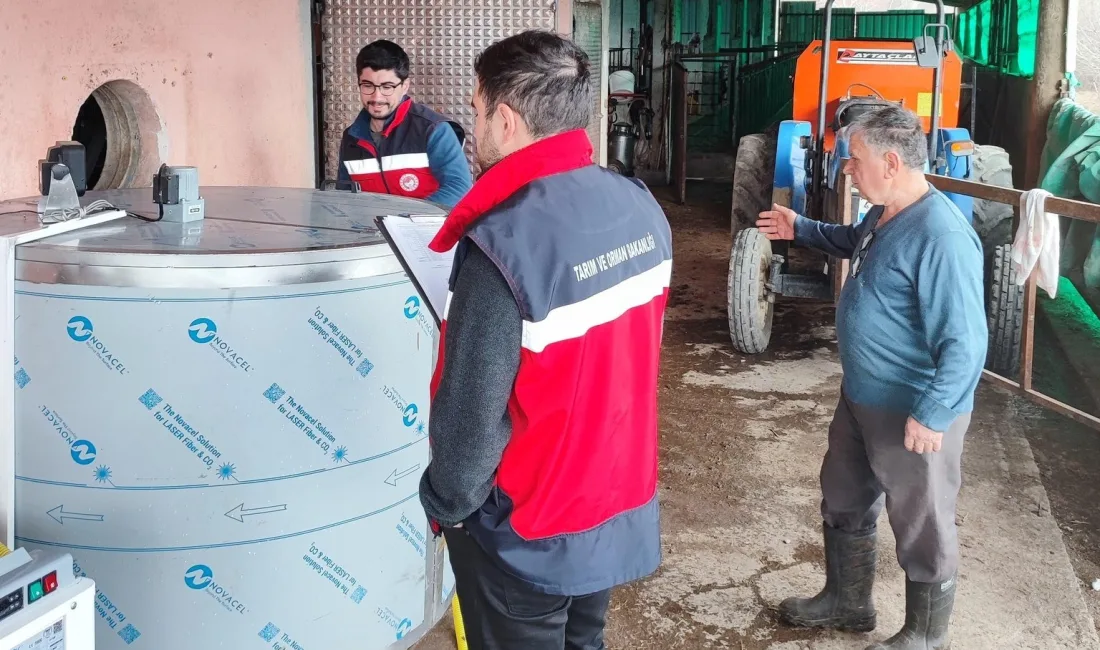 Şaphane ilçesindeki bir hayvancılık işletmesine süt sağım sistemi ve soğutma