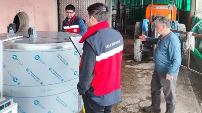 Şaphane ilçesindeki bir hayvancılık işletmesine süt sağım sistemi ve soğutma