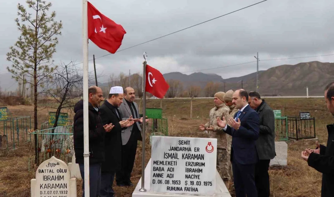 Erzurum'un Oltu ilçesinde şehit düşen Piyade Er İsmail Karaman, mezarı