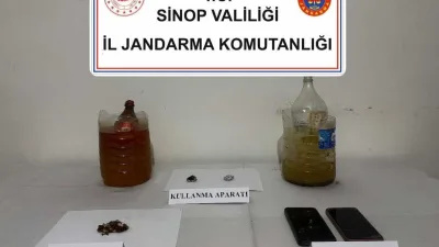 Sinop'ta uyuşturucu operasyonunda 25.1 gram marihuana, 4 kullanma aparatı ve