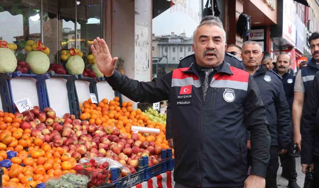 Sivas Belediyesi Zabıta Müdürlüğü, kaldırım işgali yapan işletmelere toplamda 1