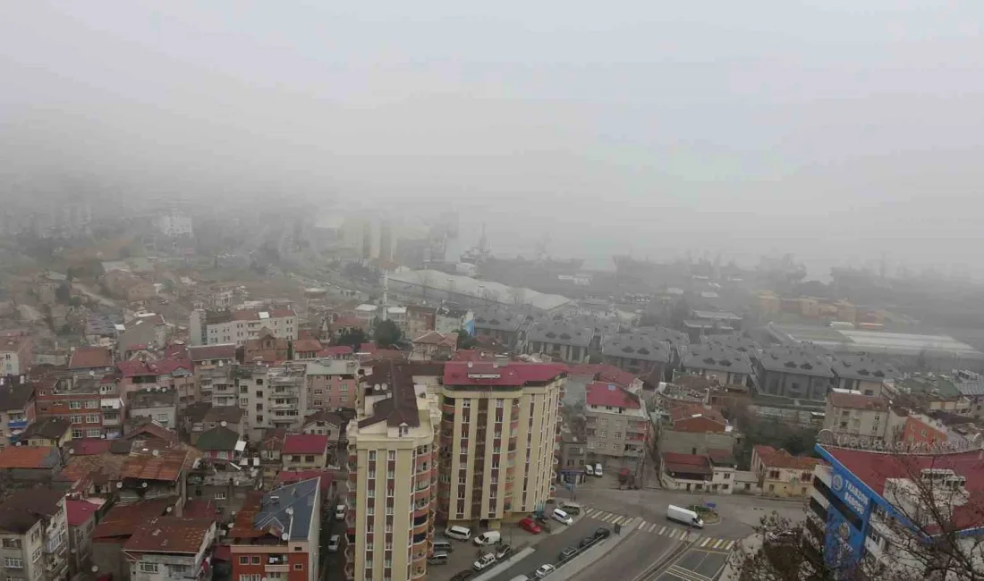 Trabzon'da sabah saatlerinden itibaren etkili olan yoğun sis, özellikle hava