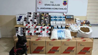 Sivas'ta kaçakçılık suçundan soruşturma açılan 53 kişiye binlerce kaçak sigara,