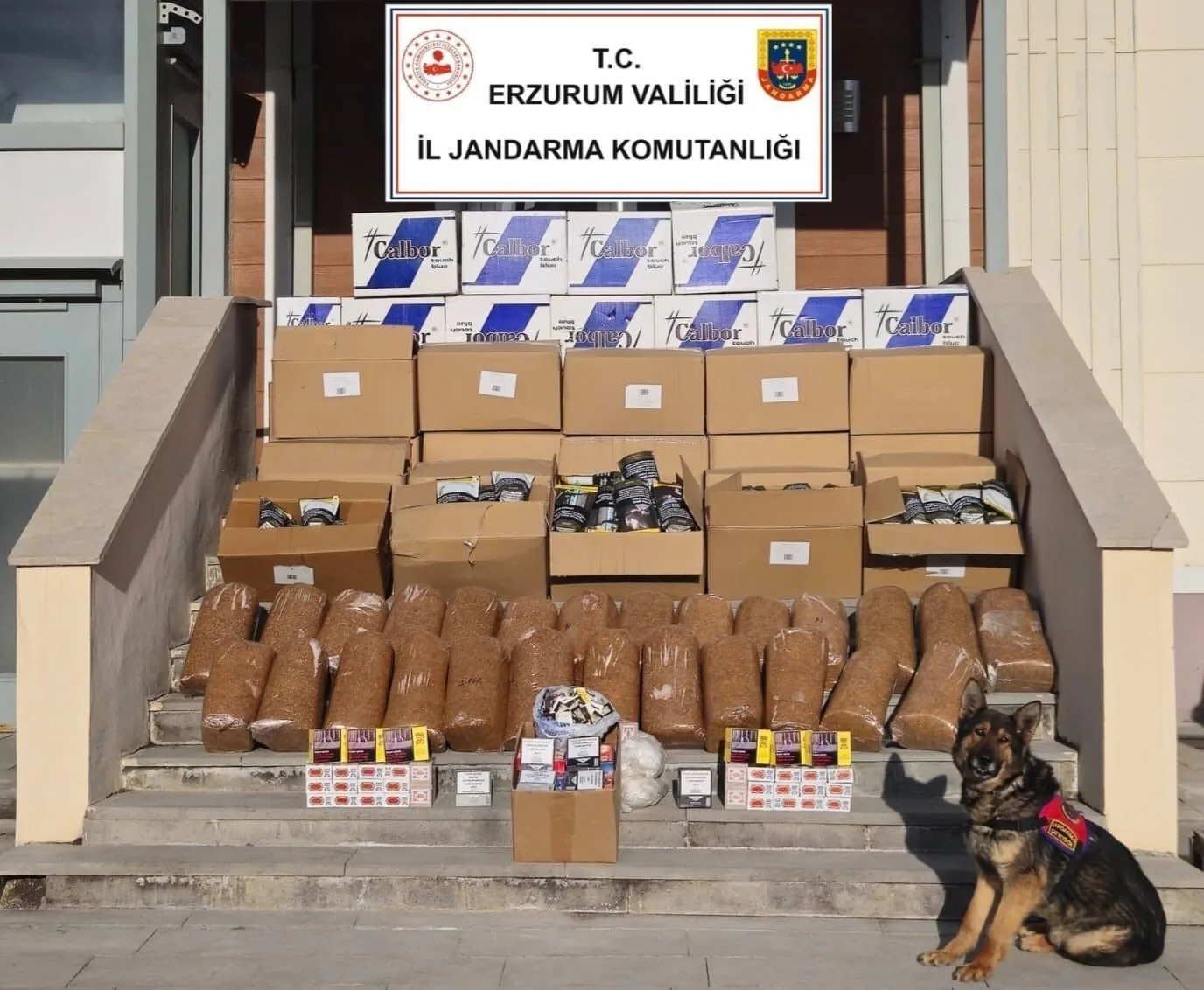 Erzurum'da jandarma ekipleri, Palandöken ilçesinde tütün kaçakçılarına yönelik operasyon düzenledi.