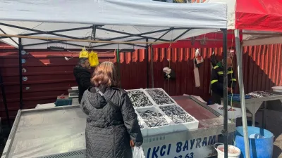 Zonguldak’ta 100 liradan alıcı bulan mezgite vatandaşlar ilgi gösterdi. Şehir
