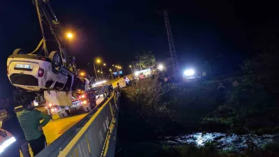 Amasya'da meydana gelen trafik kazasında Sinan Korucu'nun kontrolünden çıkan araç