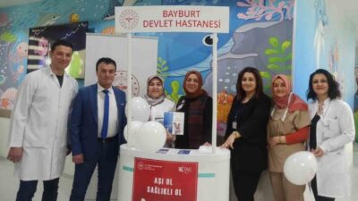 24-30 Nisan Dünya Aşı Haftası kapsamında Bayburt Devlet Hastanesi çocuk