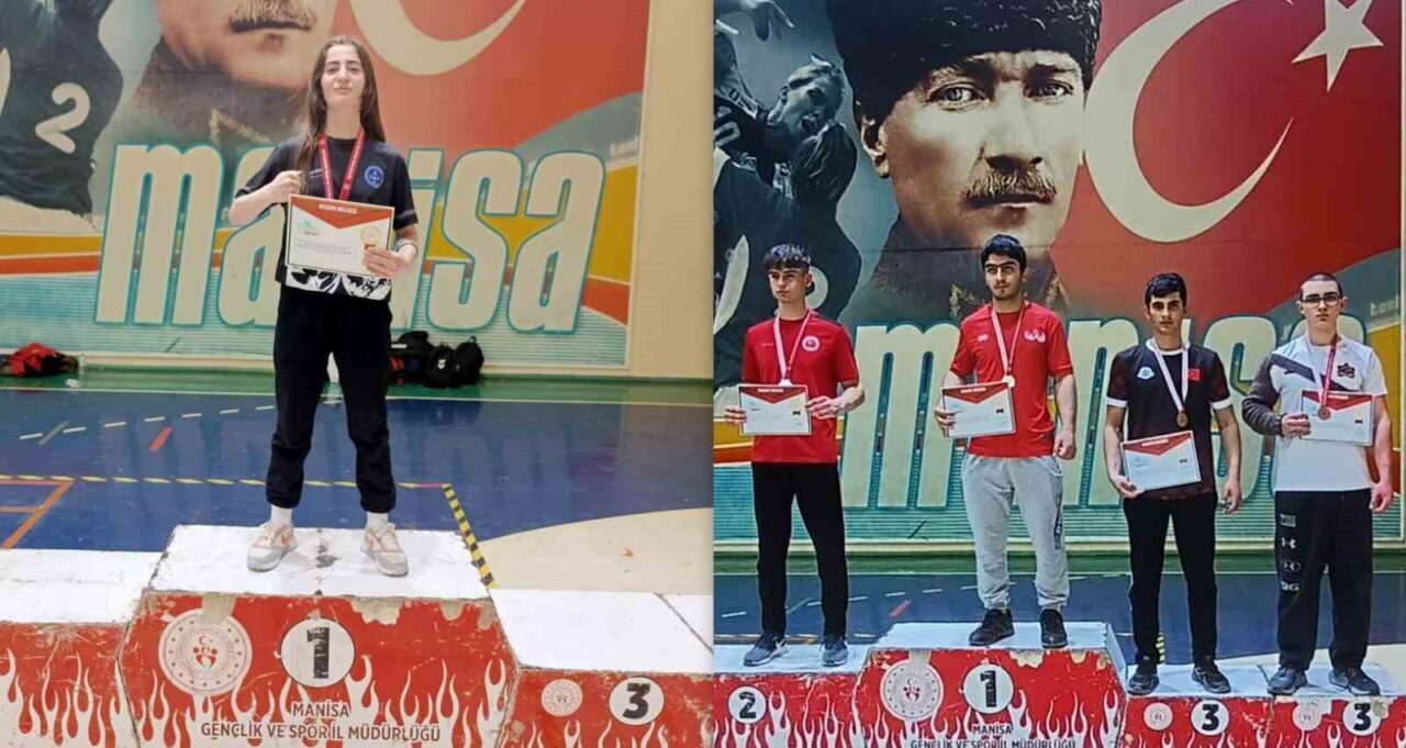 Bilek güreşinde Bayburtlu iki öğrenci Türkiye üçüncüsü oldu. 2024-2025 eğitim