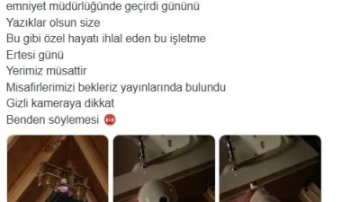 Sakarya’nın Sapanca ilçesinde bulunan bungalovda meydana gelen gizli kamera skandalında