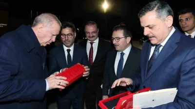 Erzurum Valisi Mustafa Çiftçi, beraberindeki heyetle birlikte, Ekonomik İşbirliği Teşkilatı