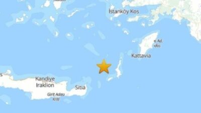 Muğla’nın Datça ilçesinin 130 kilometre açığında Ege Denizi’nde 4.4 şiddetinde