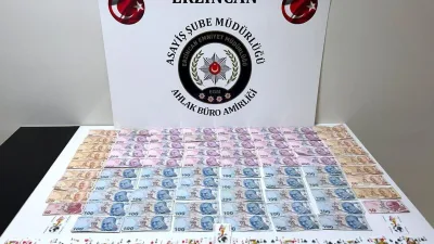 Erzincan’da bir ikamete düzenlenen operasyonda kumar oynadığı tespit edilen 13